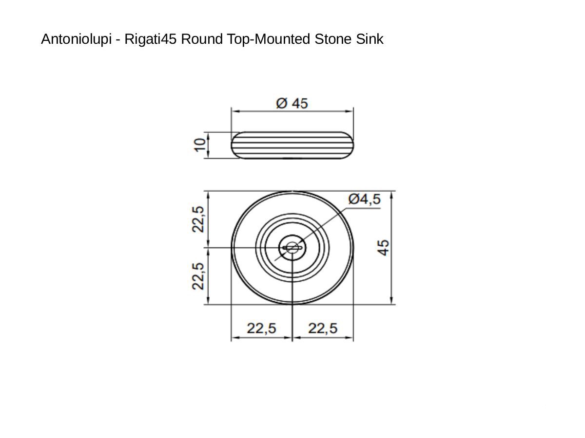 Antoniolupi Rigati45 Countertop Washbasin Black Marquinia