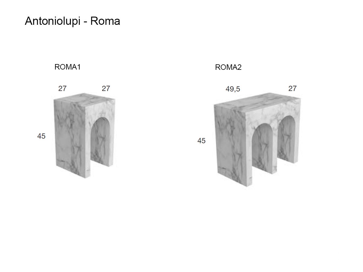 Antoniolupi Roma Marble Table Stool