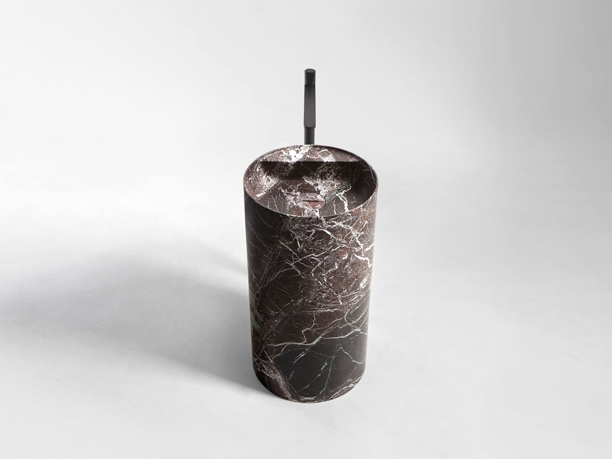 Antoniolupi Simplo Freestanding Washbasin Rosso Levanto Marble