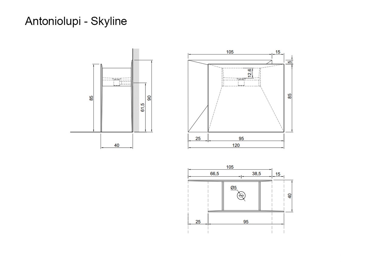 Antoniolupi Skyline Wall Mounted Washbasin