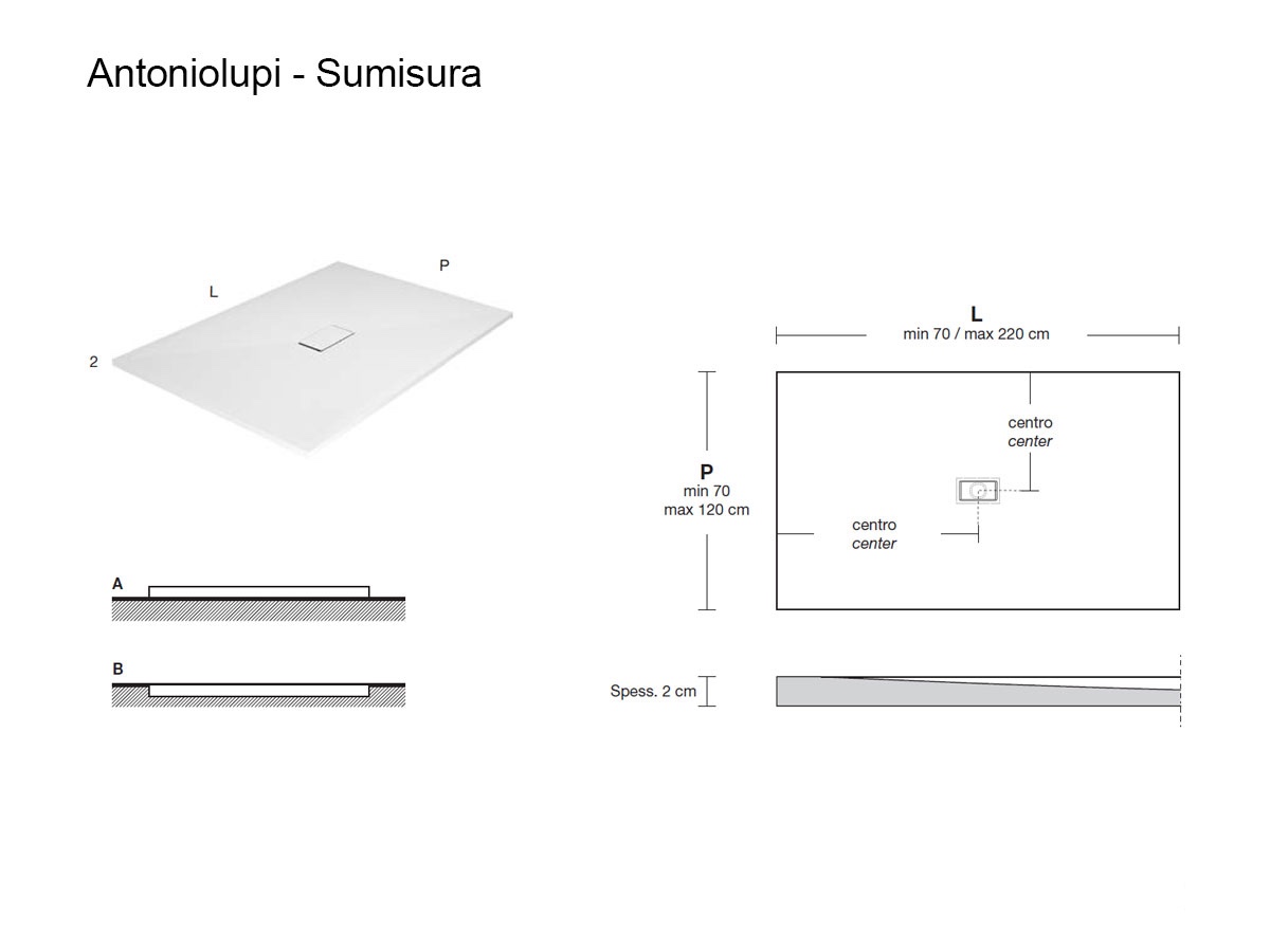 Antoniolupi Sumisura Shower Tray
