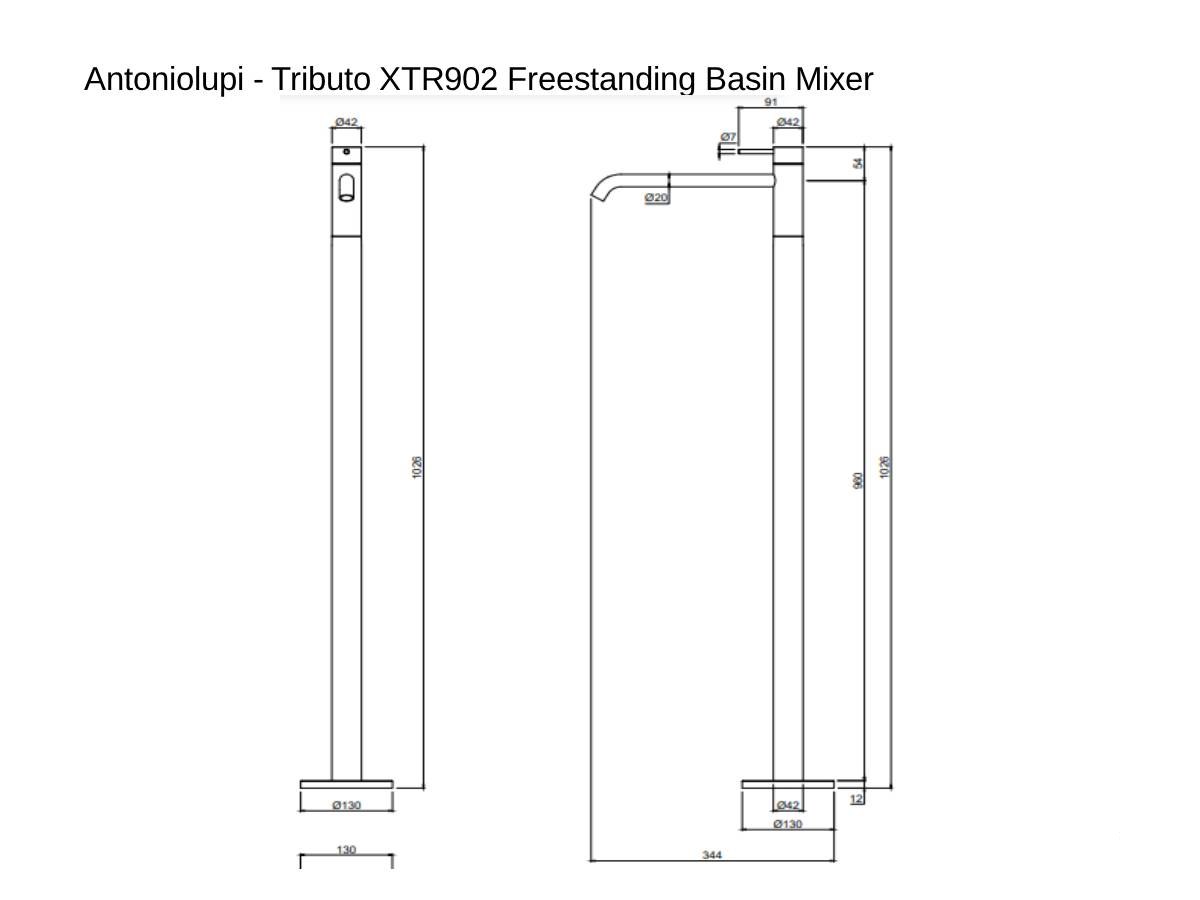Antoniolupi Tributo Xtr902 Freestanding Basin Mixer