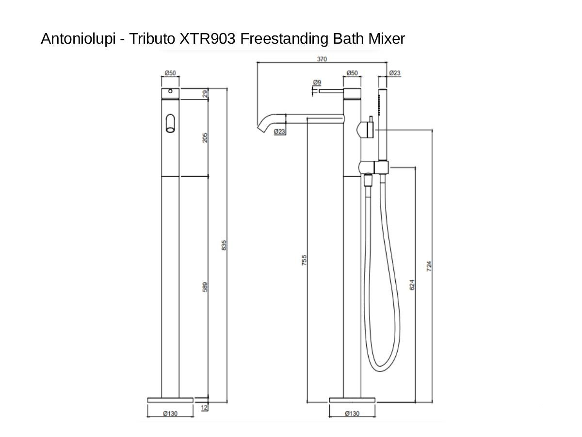 Antoniolupi Tributo Xtr903 Freestanding Bath Mixer