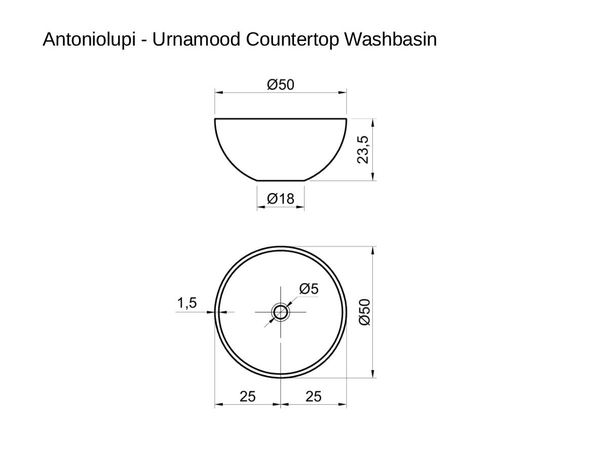Antoniolupi Urnamood Countertop Washbasin