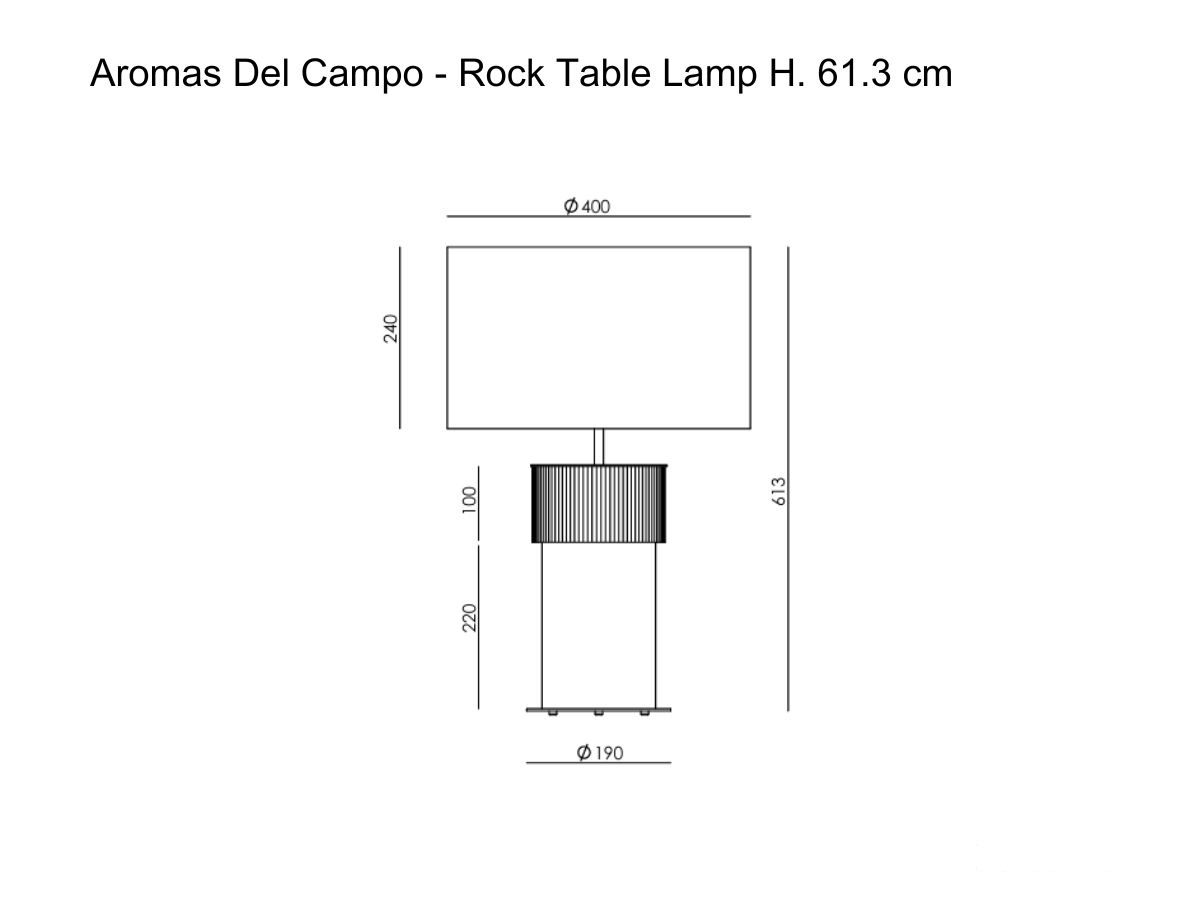 Настольная лампа Aromas Del Campo Rock, H 61.3 см