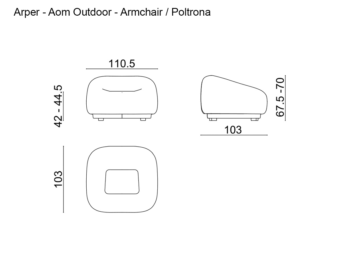Arper Aom Outdoor Armchair