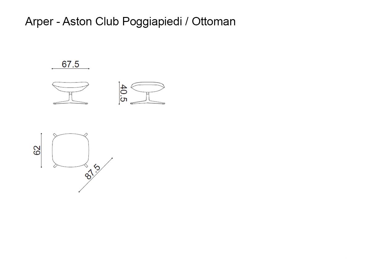 Arper Aston Club Ottoman