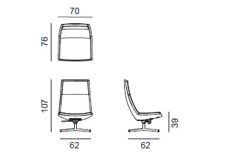 Arper Catifa 70 Soft Armchair Four Stars