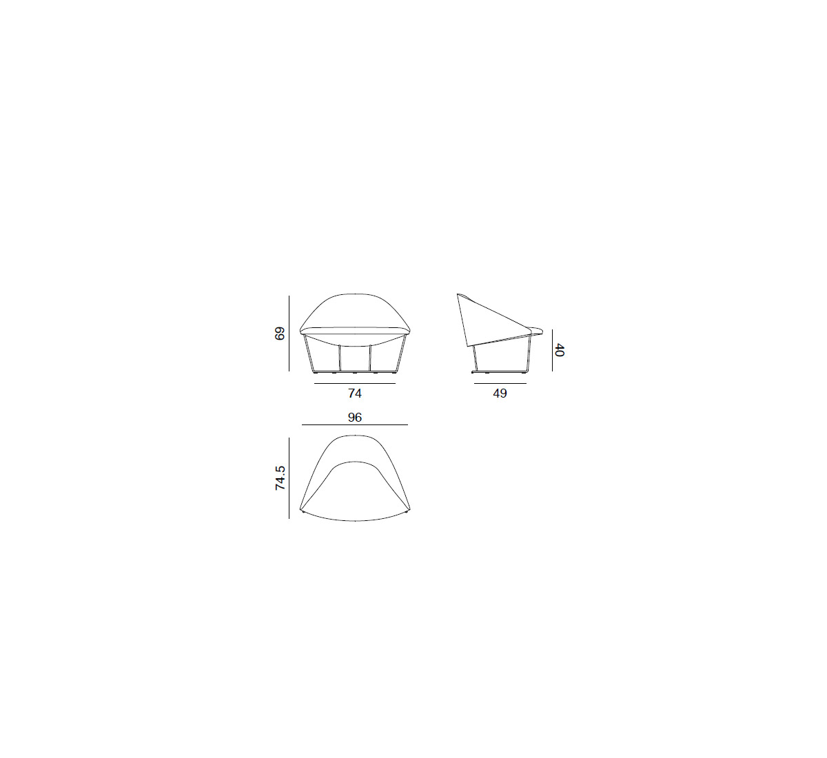 Arper Colina M Cantilever E Sled