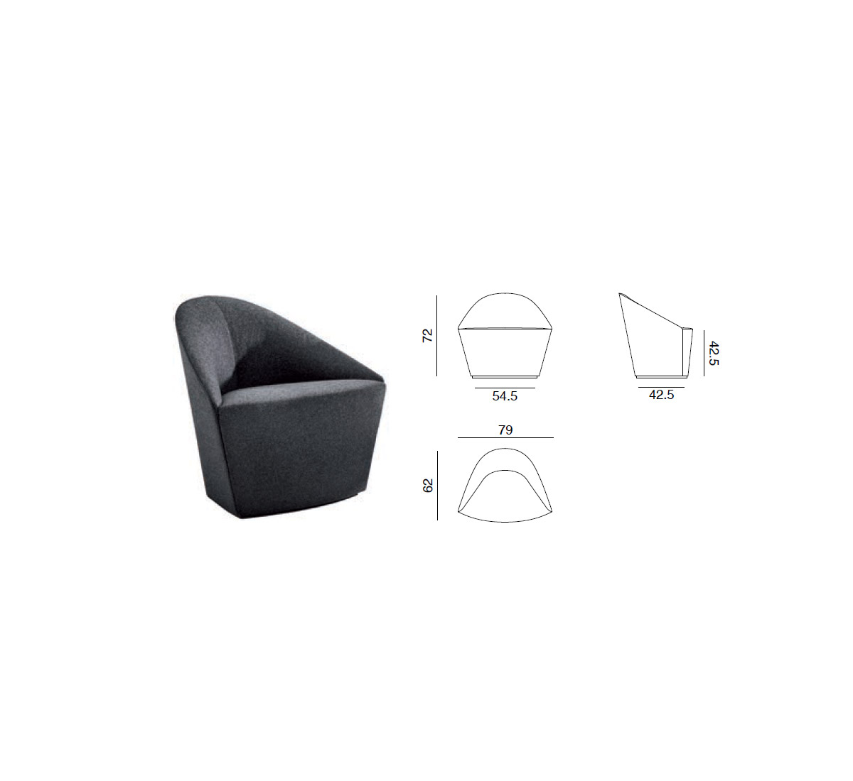 Arper Colina S M L Armchair