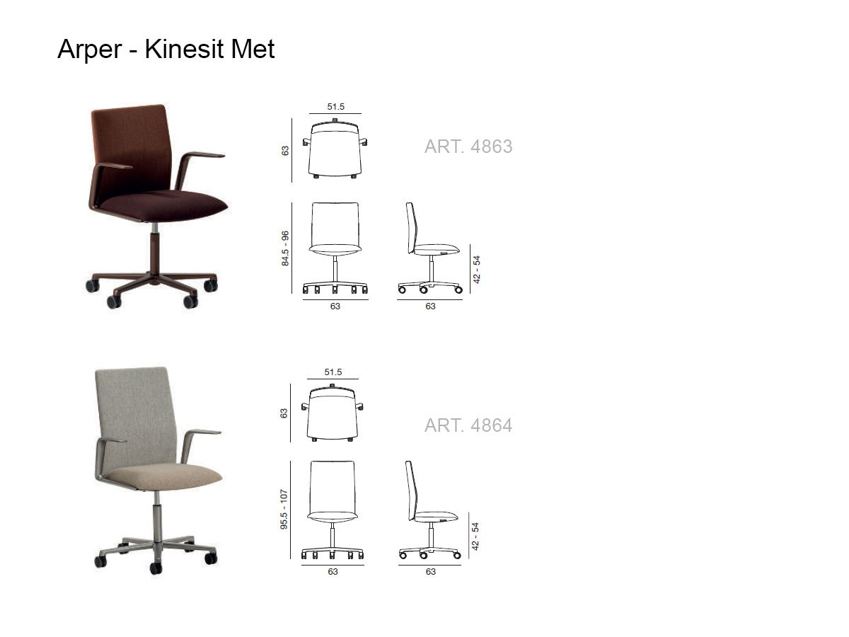 Arper Kinesit Met Office Chair