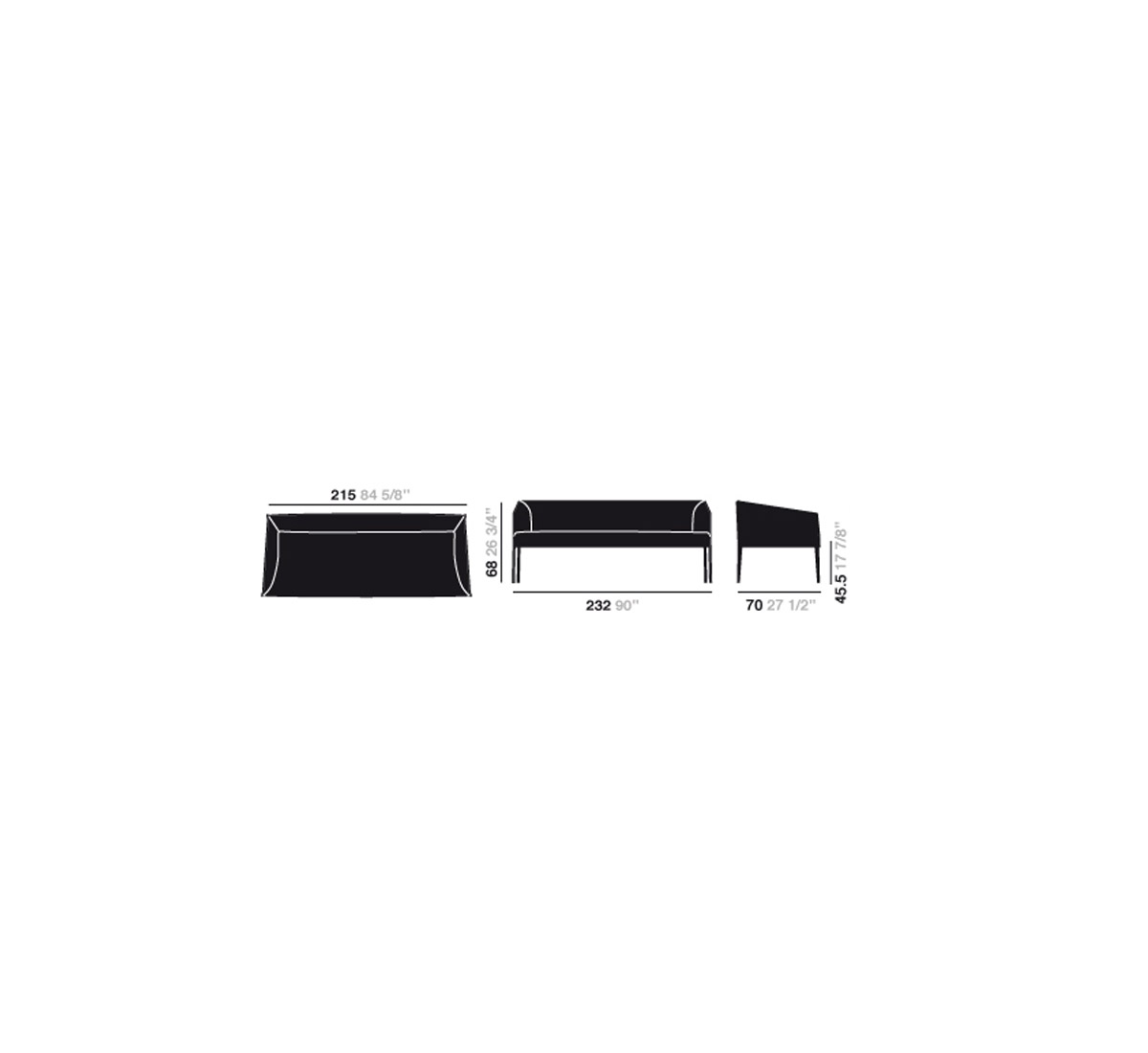 Arper Saari Sofa 3 Seater
