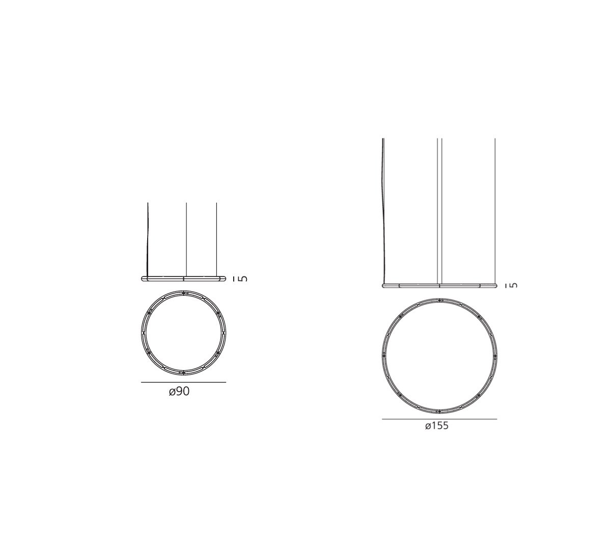 Artemide Alphabet Of Light Circular Suspension Lamp