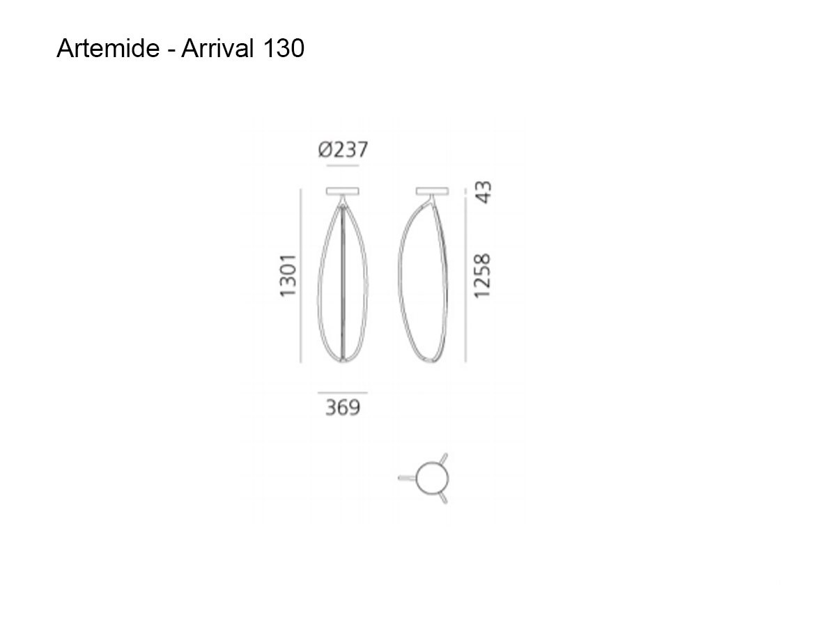 Artemide Arrival 130 Ceiling Lamp