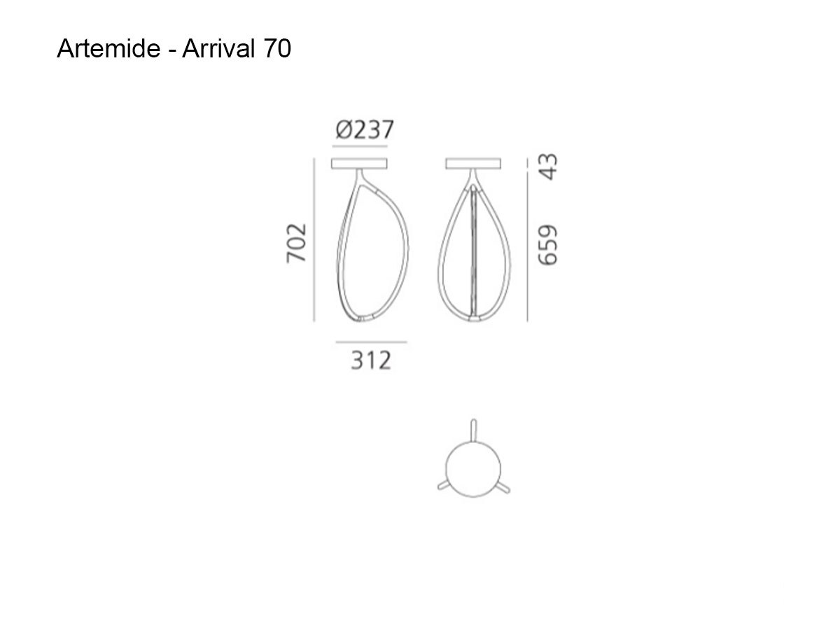 Artemide Arrival 70 Ceiling Lamp