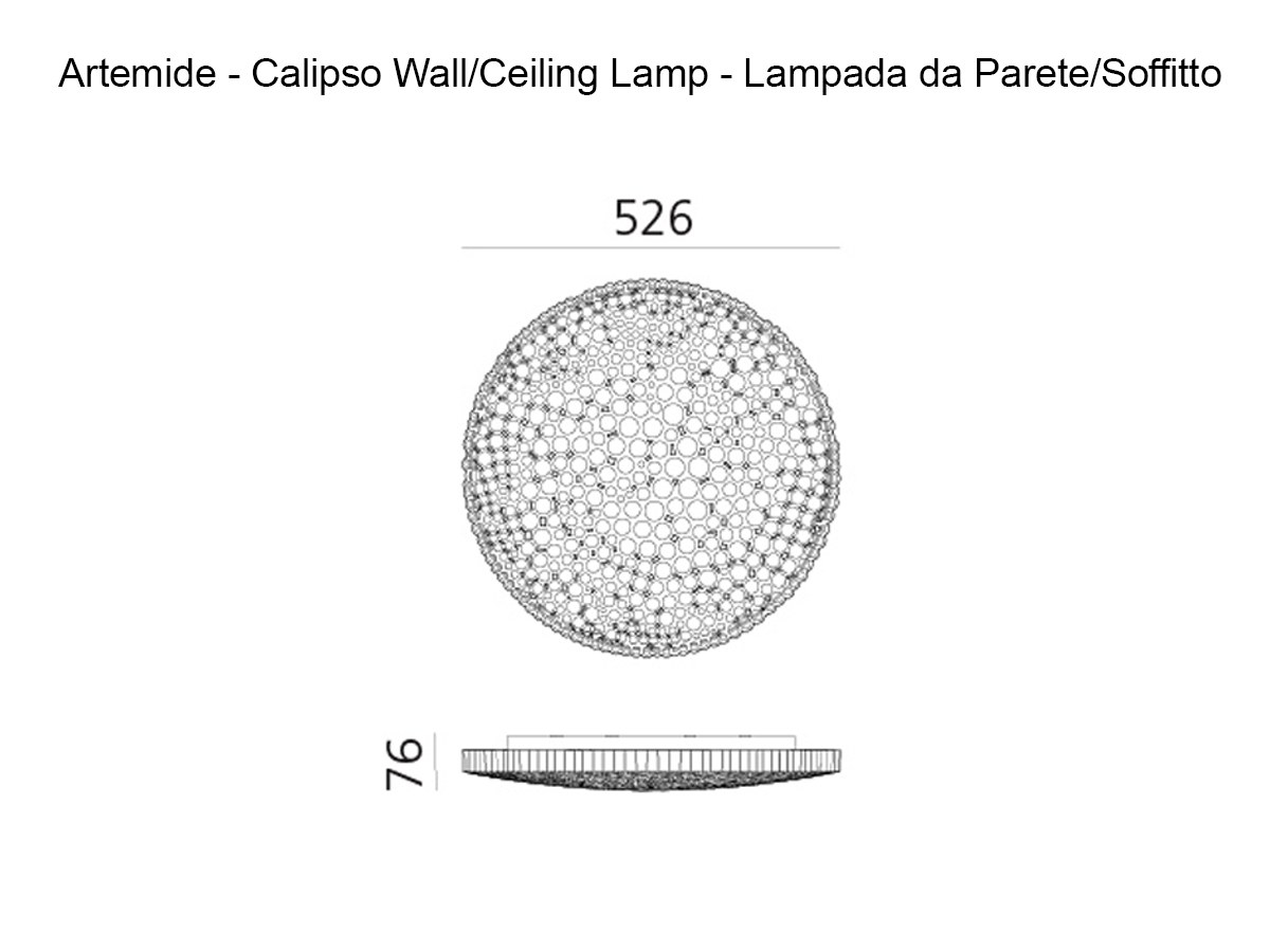 Artemide Calipso Wall Ceiling Lamp