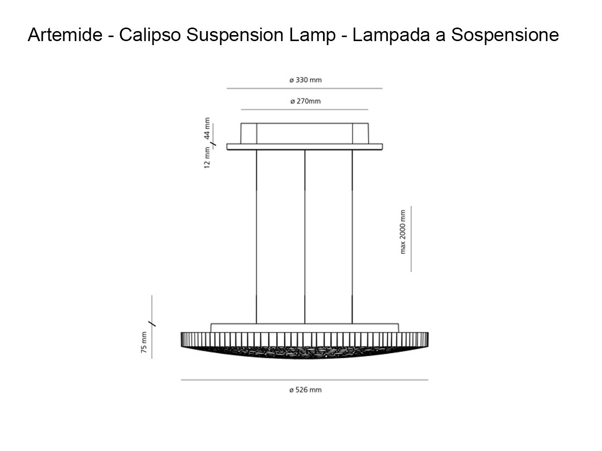 Artemide Calipso Suspension Lamp