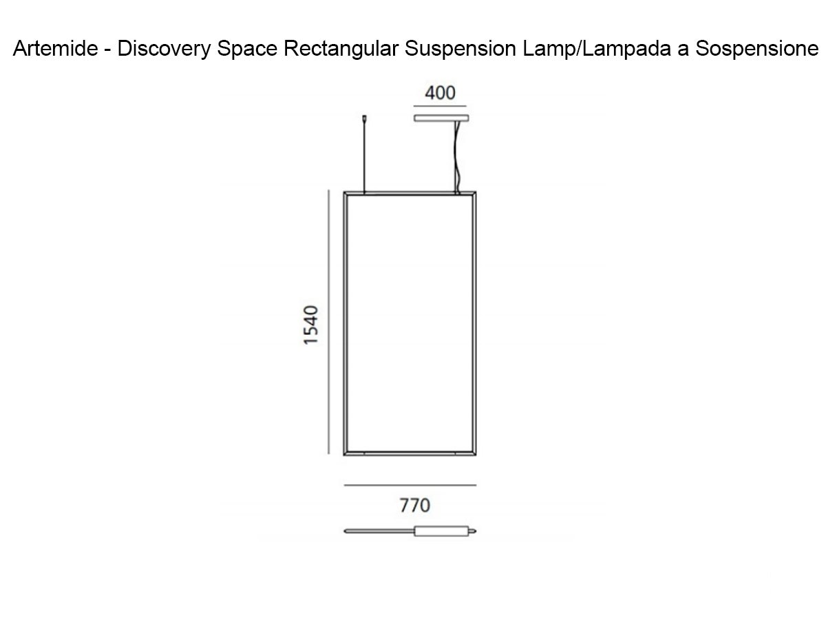 Artemide Discovery Space Rectangular Rgbw Suspension Lamp