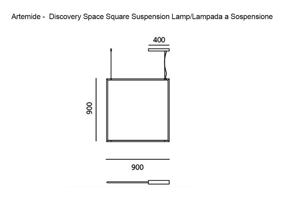 Artemide Discovery Space Square Tw App Compatible Suspension Lamp