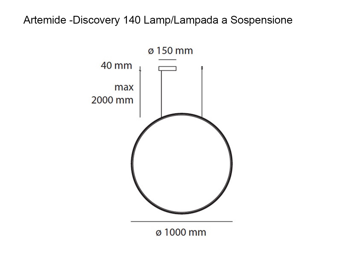 Artemide Discovery Vertical 100 Suspension Lamp