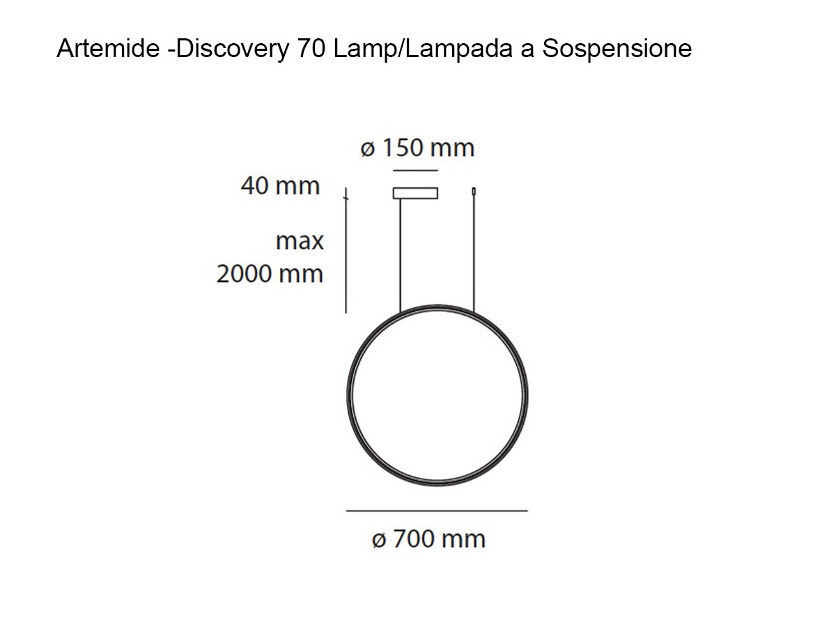 Artemide Discovery Vertical 70 Suspension Lamp