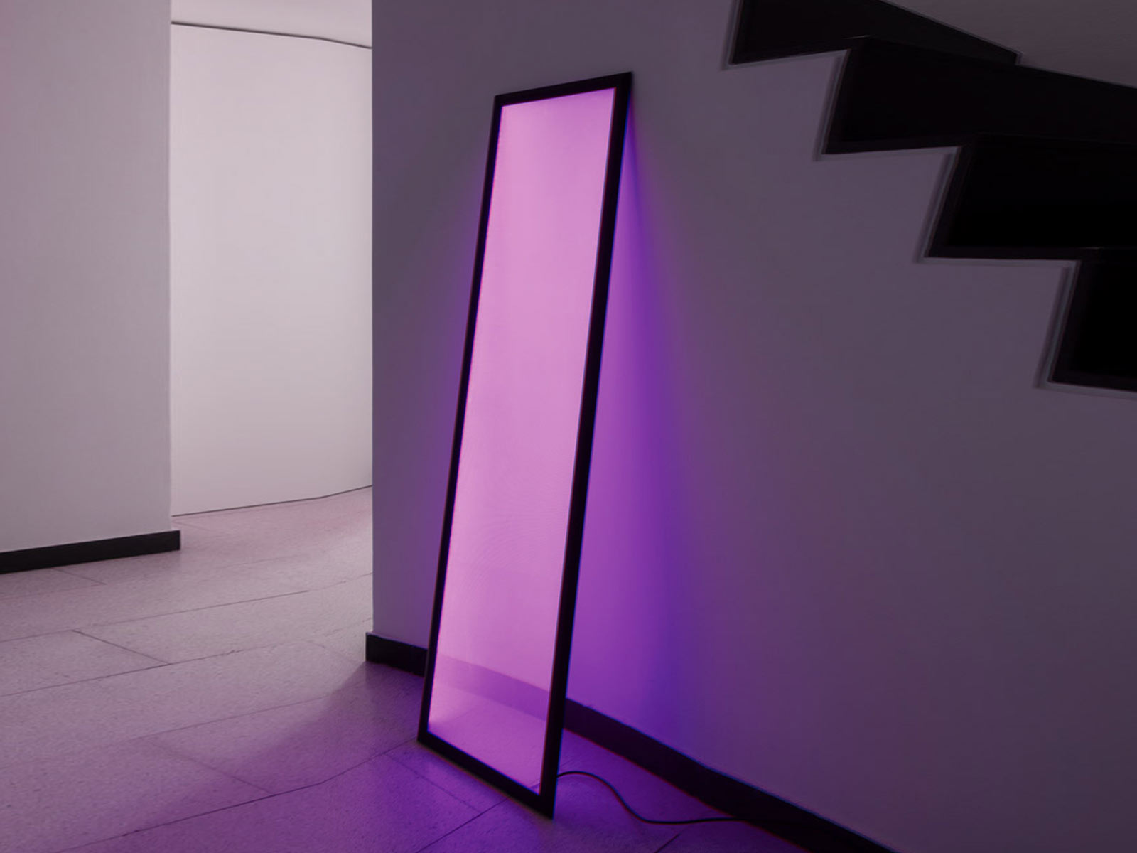 Artemide Discovery White Violet Integralis Floor Lamp