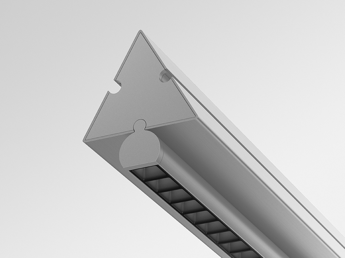 Artemide Dreispitz Horizontal Suspension Lamp 1 Controlled Emission 120