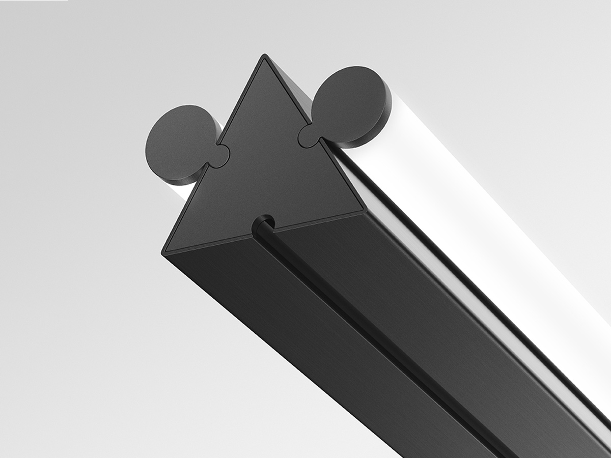Artemide Dreispitz Horizontal Suspension Lamp 2 Diffused Emission 120
