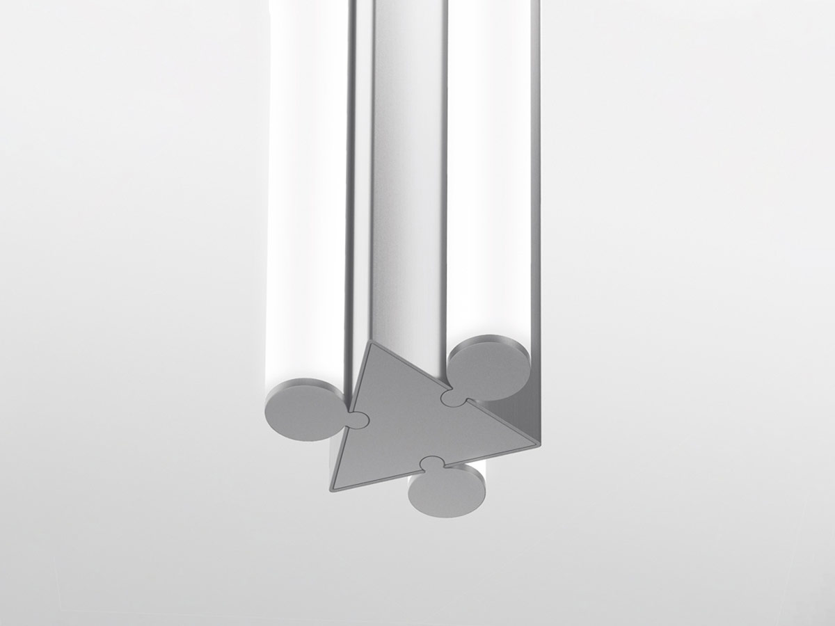 Artemide Dreispitz Vertical Suspension Lamp 3 Diffused Emission 120