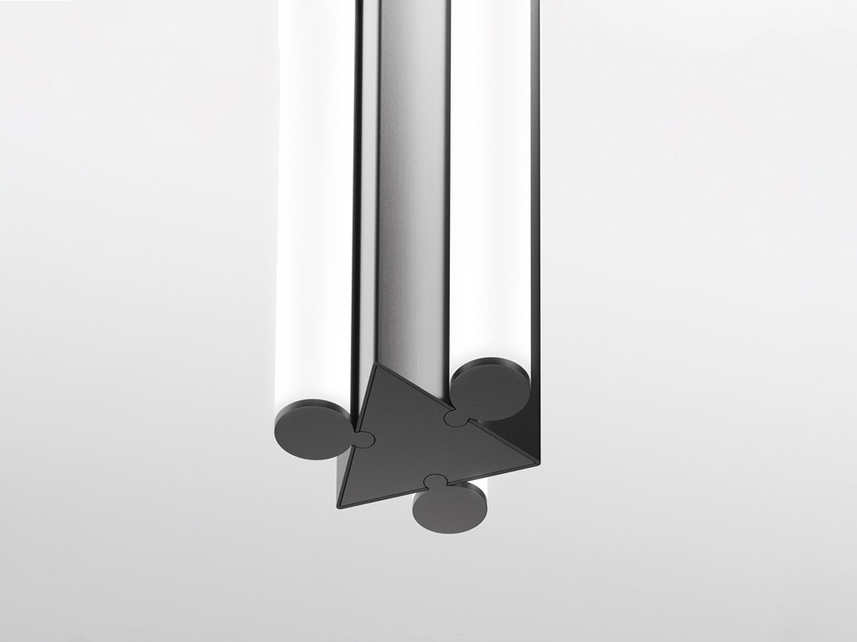 Artemide Dreispitz Vertical Suspension Lamp 3 Diffused Emission 90