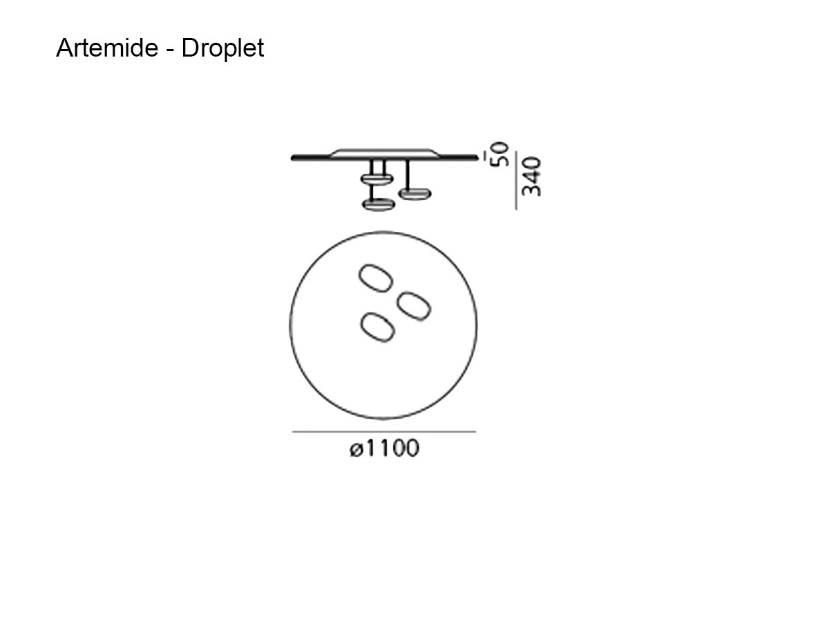 Artemide Droplet Led Ceiling Lamp