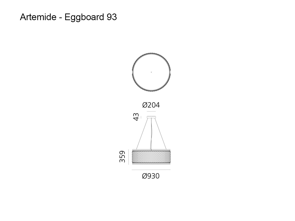 Artemide Eggboard Suspension Lamp