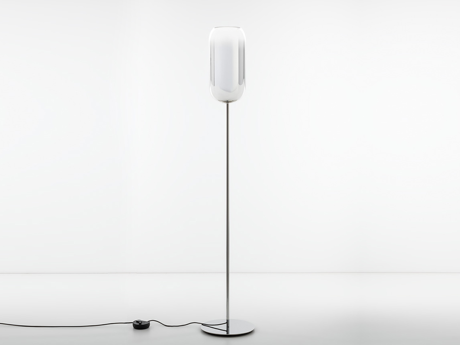 Artemide Gople F Floor Lamp Silver Structure