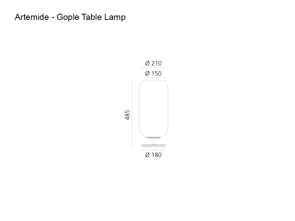 Artemide Gople Table Lamp Black Structure