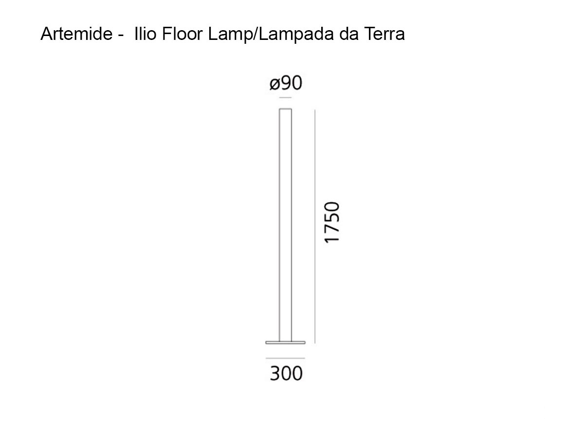 Artemide Ilio White Integralis Floor Lamp