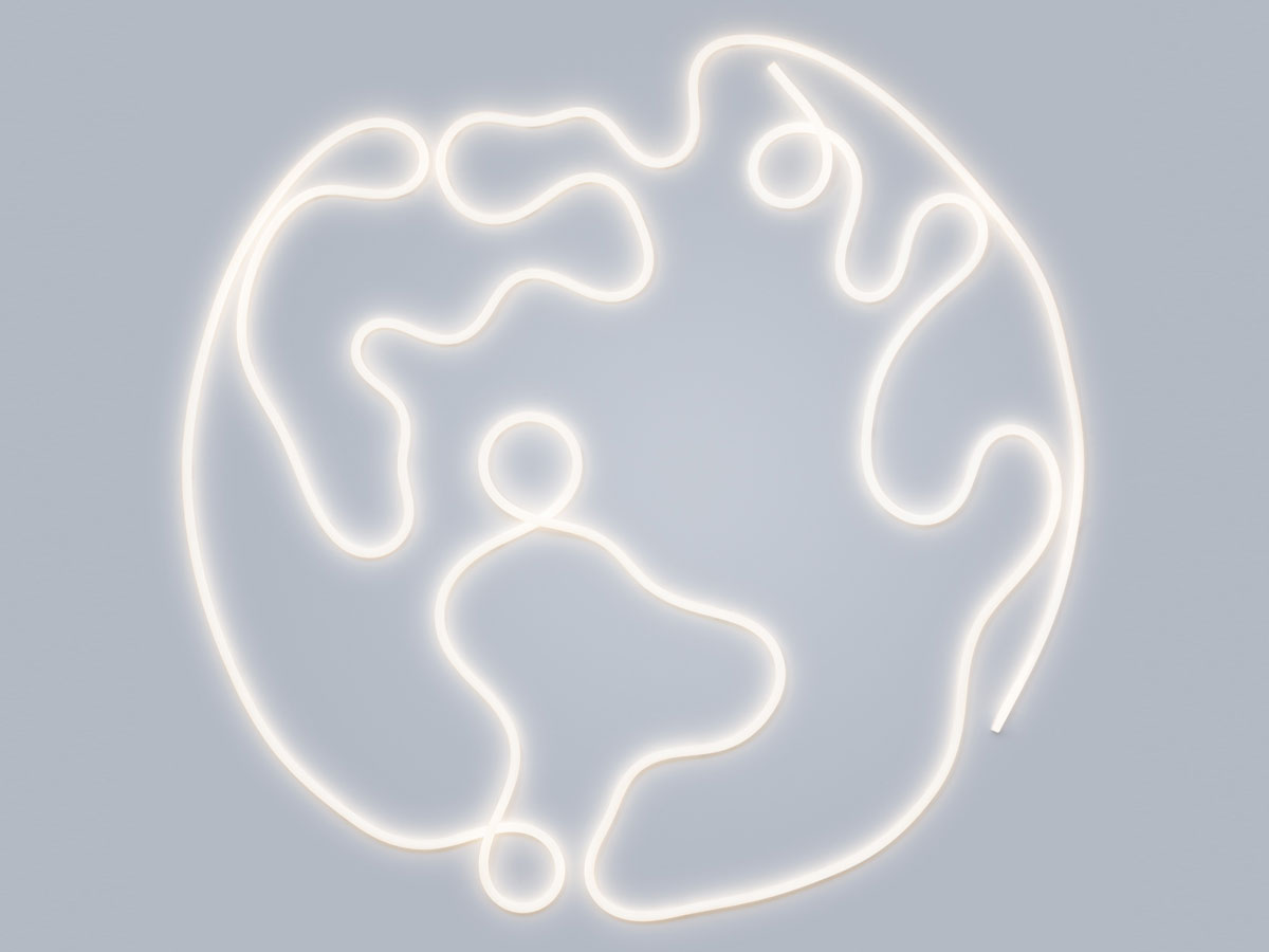 Artemide La Linea 25 Earth 2000 Wall Ceiling Lamp