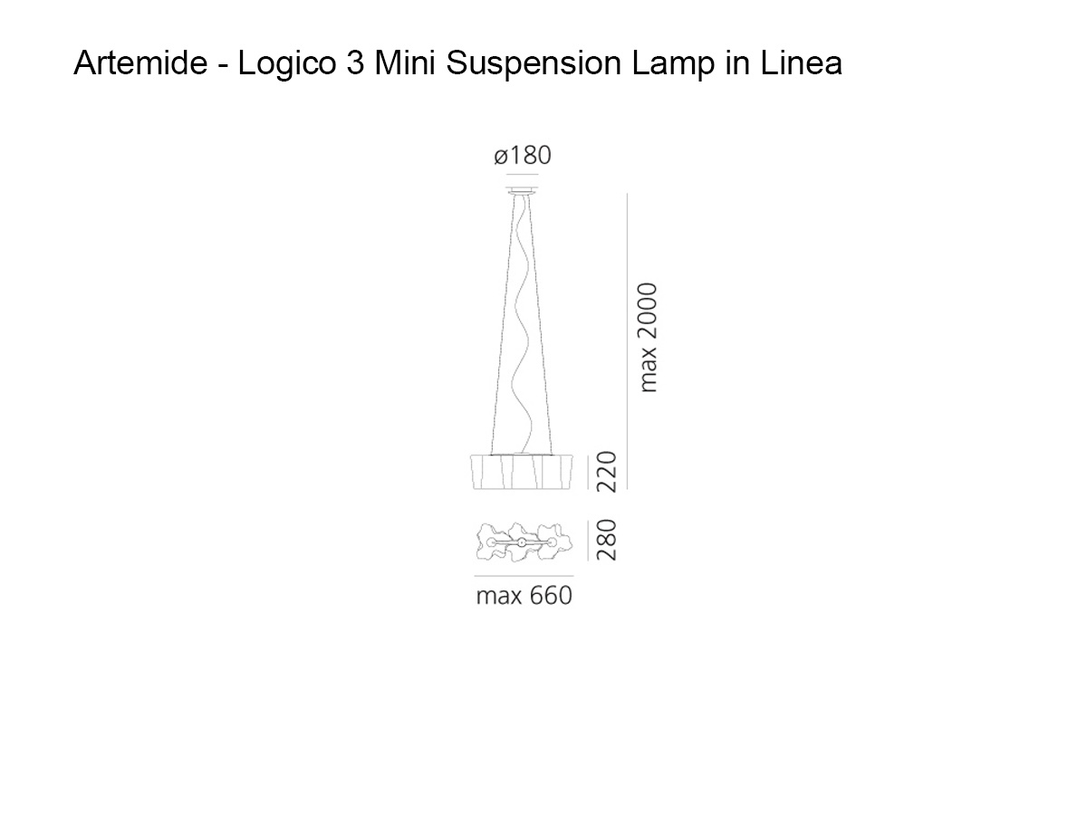 Artemide Logico Suspension 3 In Linea Mini
