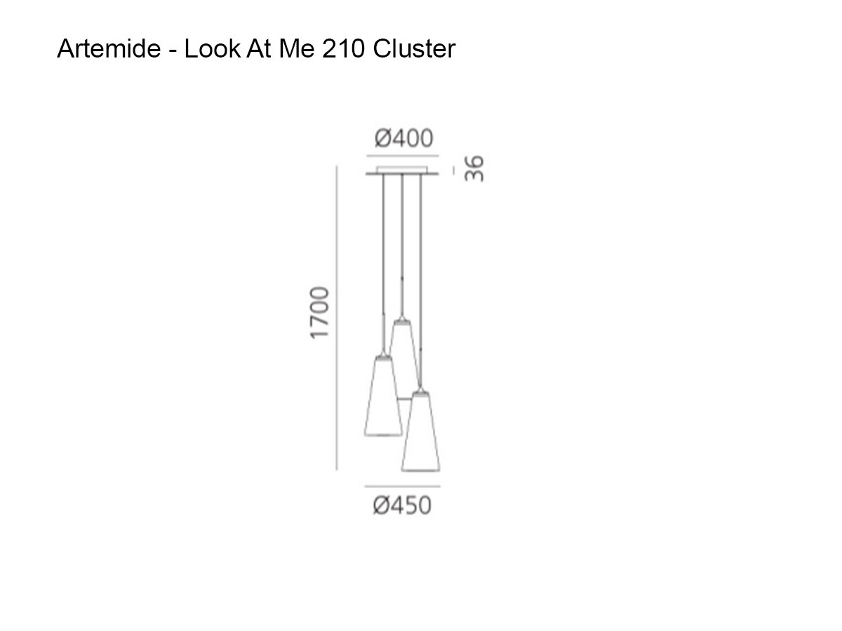 Artemide Look At Me 210 Cluster Suspension Lamp