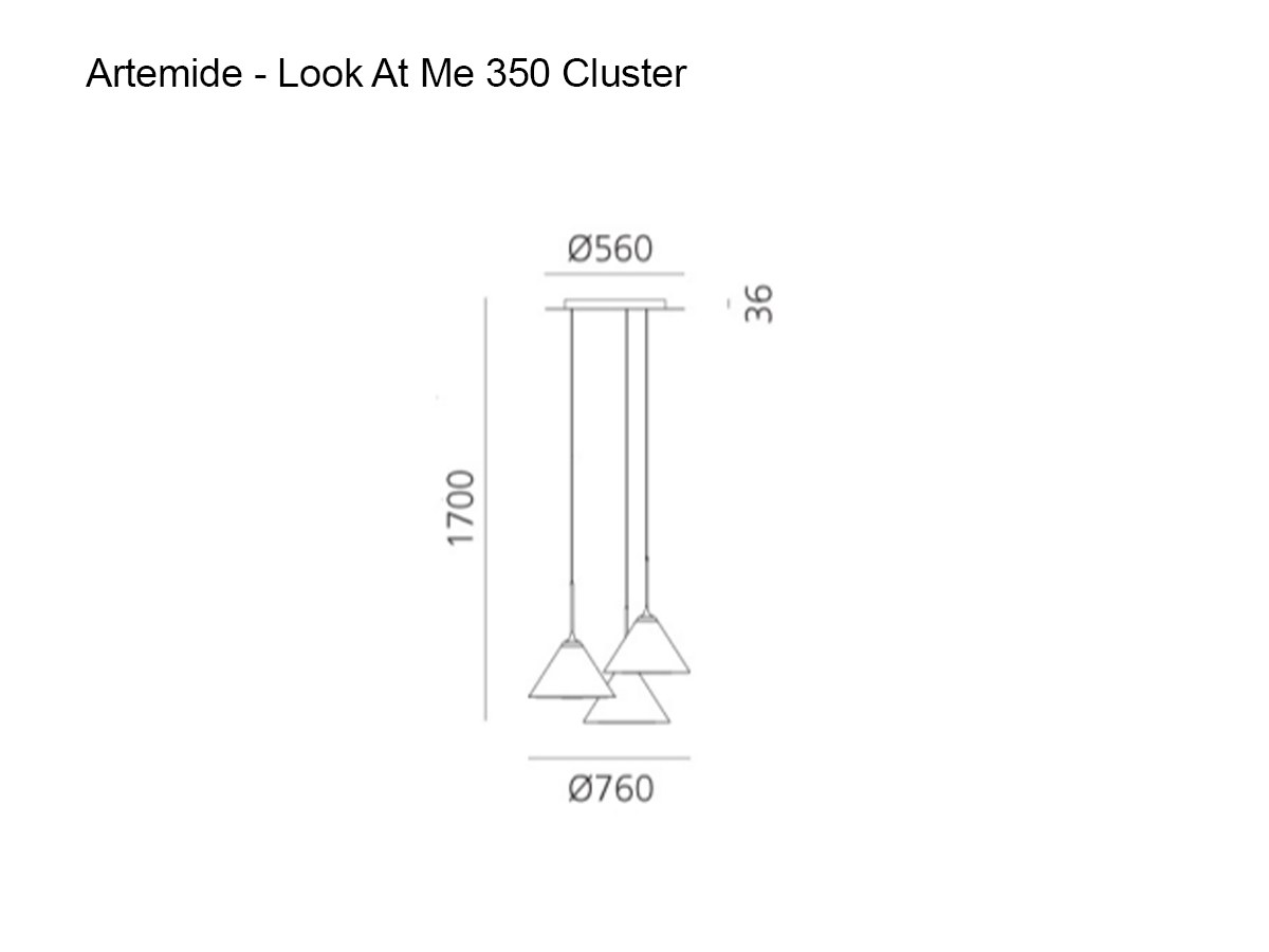 Artemide Look At Me 350 Cluster Suspension Lamp