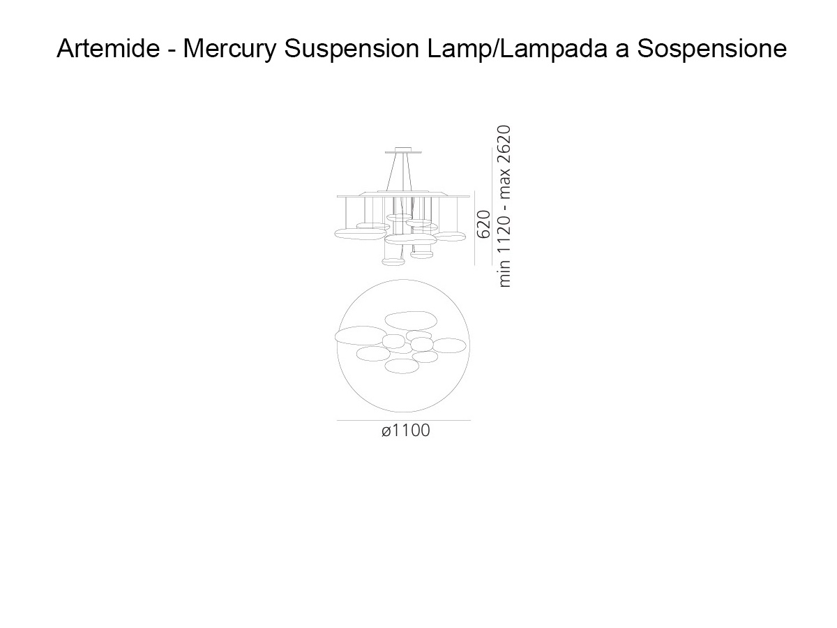 Artemide Mercury Suspension Lamp
