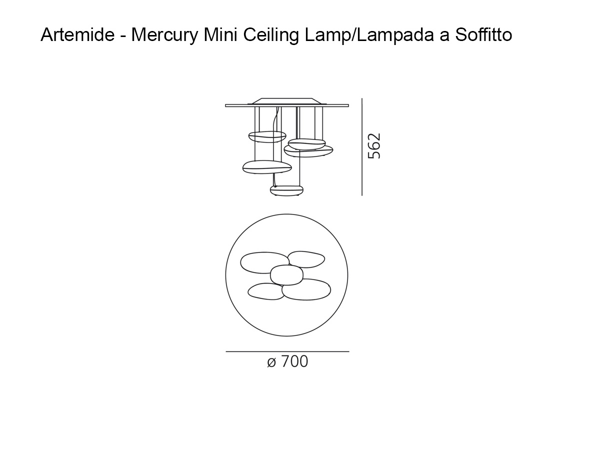 Artemide Mercury Mini Ceiling Lamp Led