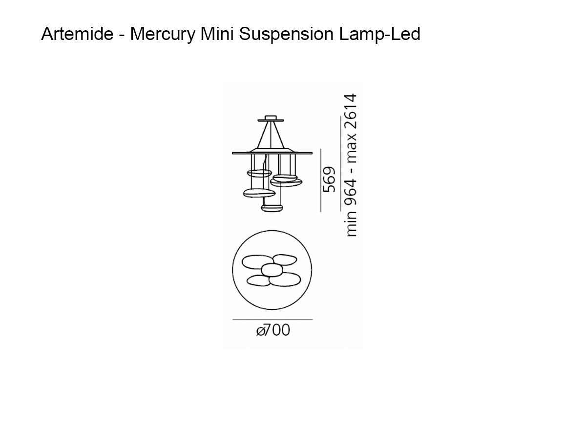 Artemide Mercury Mini Suspension Lamp Led