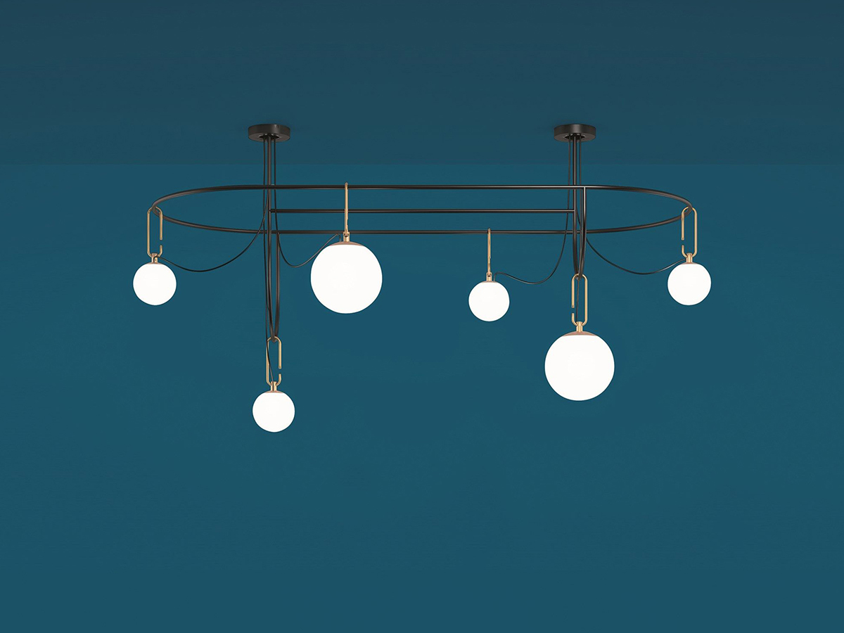 Artemide Nh S5 Elliptic Suspension Lamp