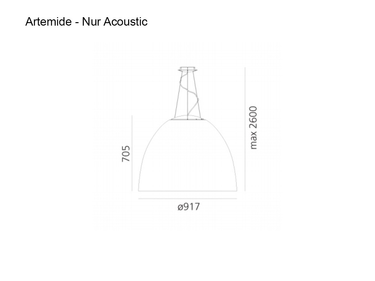 Artemide Nur 1618 Acoustic Suspension Lamp