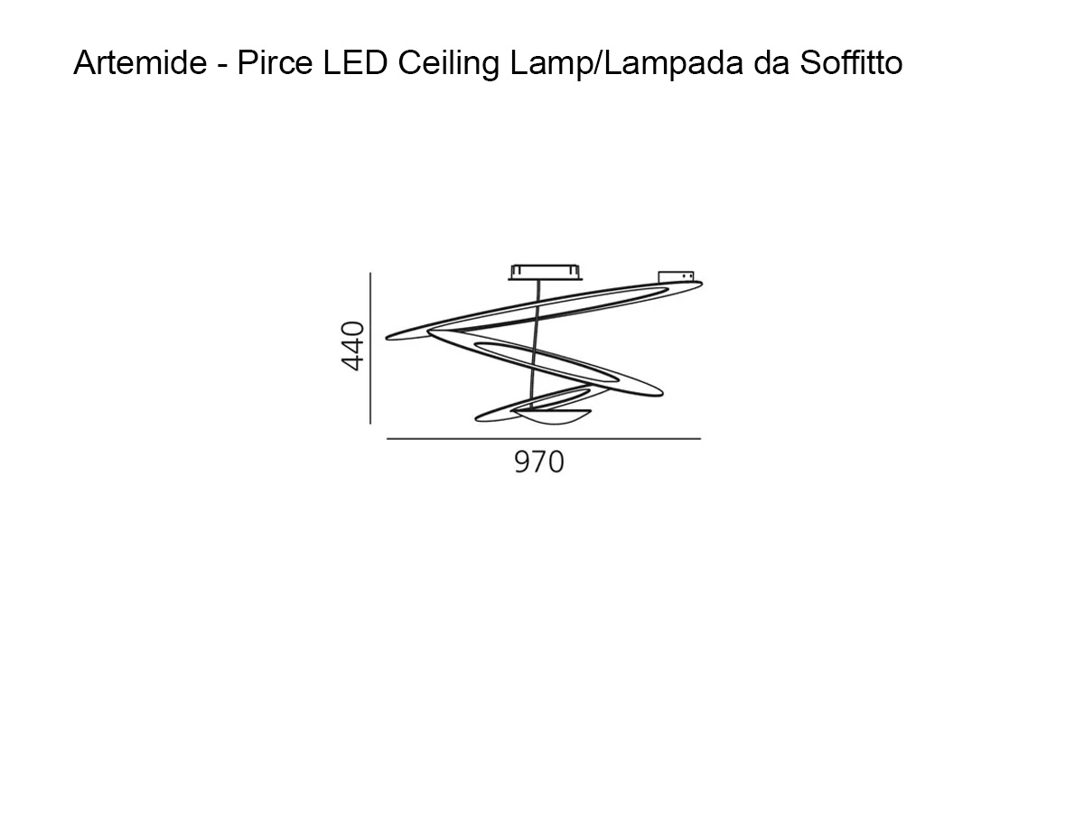 Artemide Pirce Led Ceiling Lamp