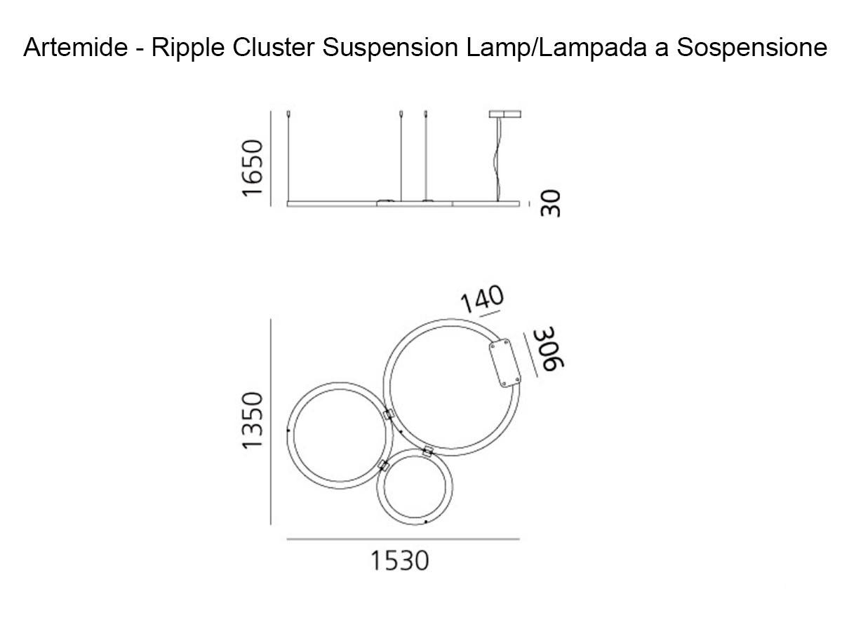 Artemide Ripple Cluster Suspension Lamp