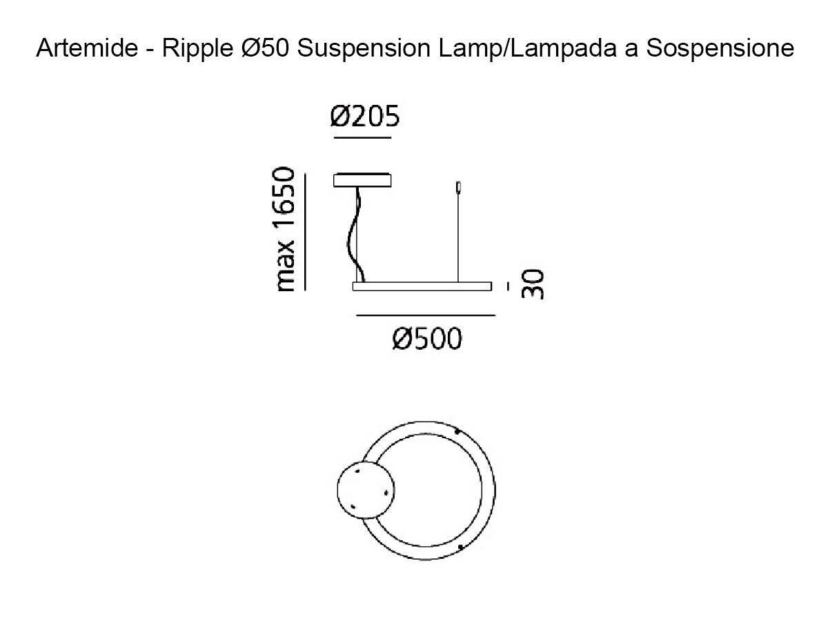 Artemide Ripple O50 Dali Suspension Lamp