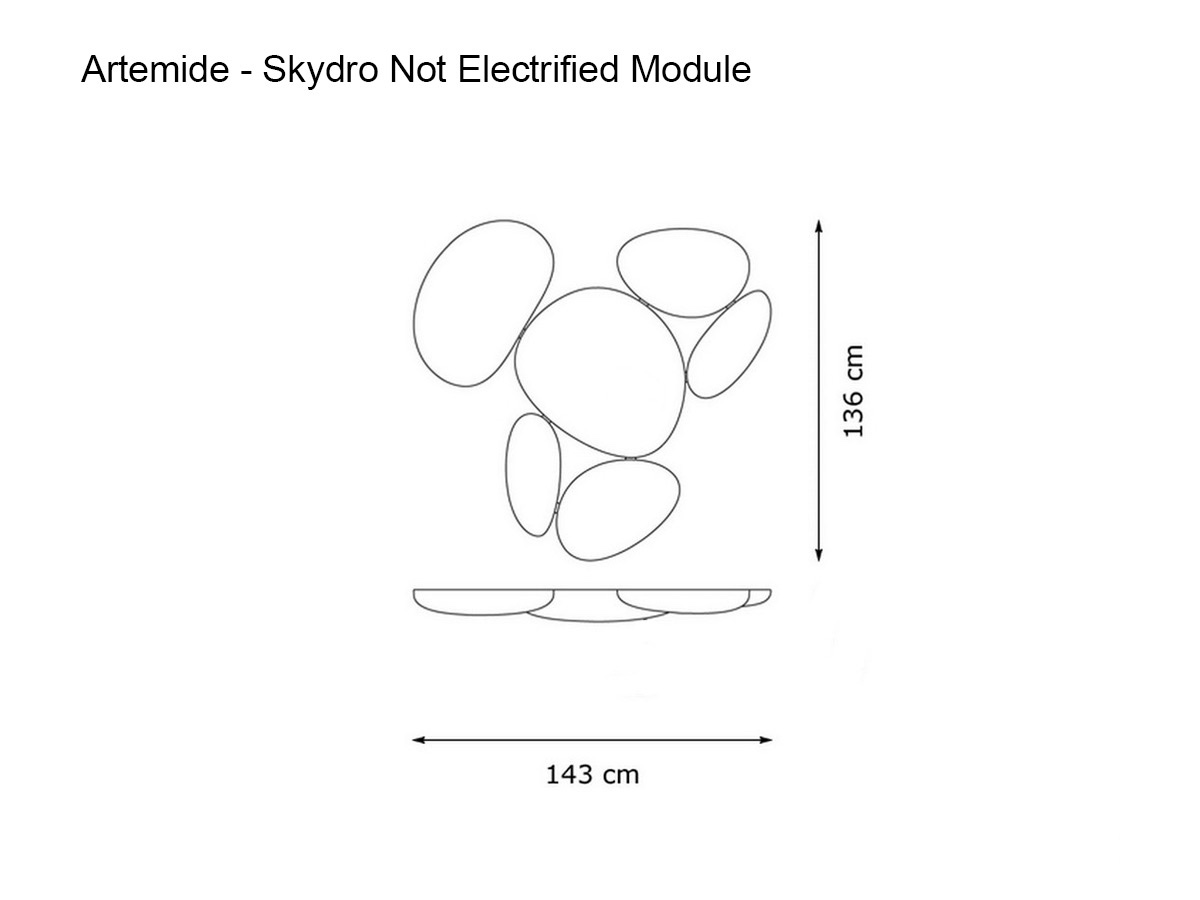 Artemide Skydro 87274 Ceiling Lamp Not Electrified Module