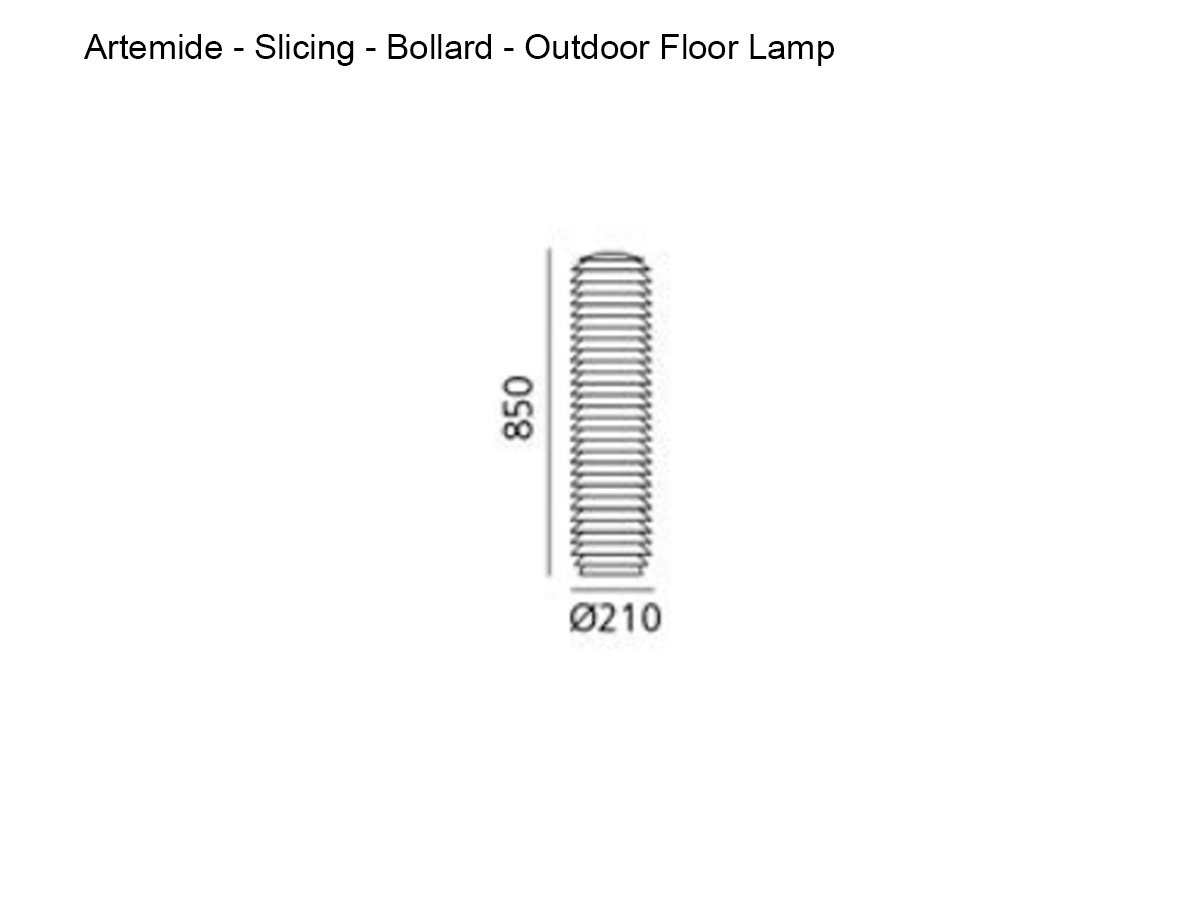 Artemide Slicing Bollard Outdoor Floor Lamp