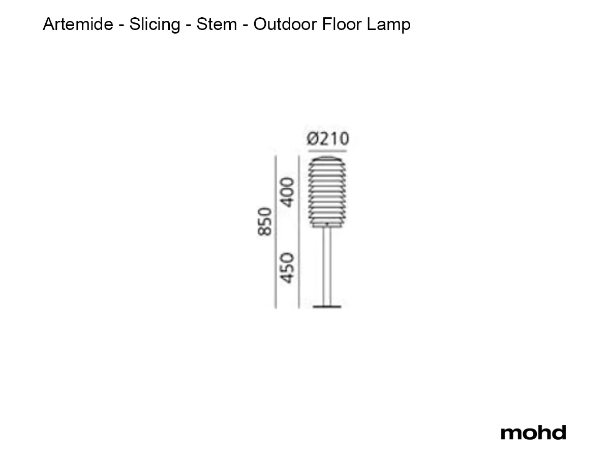 Artemide Slicing Stem Outdoor Floor Lamp